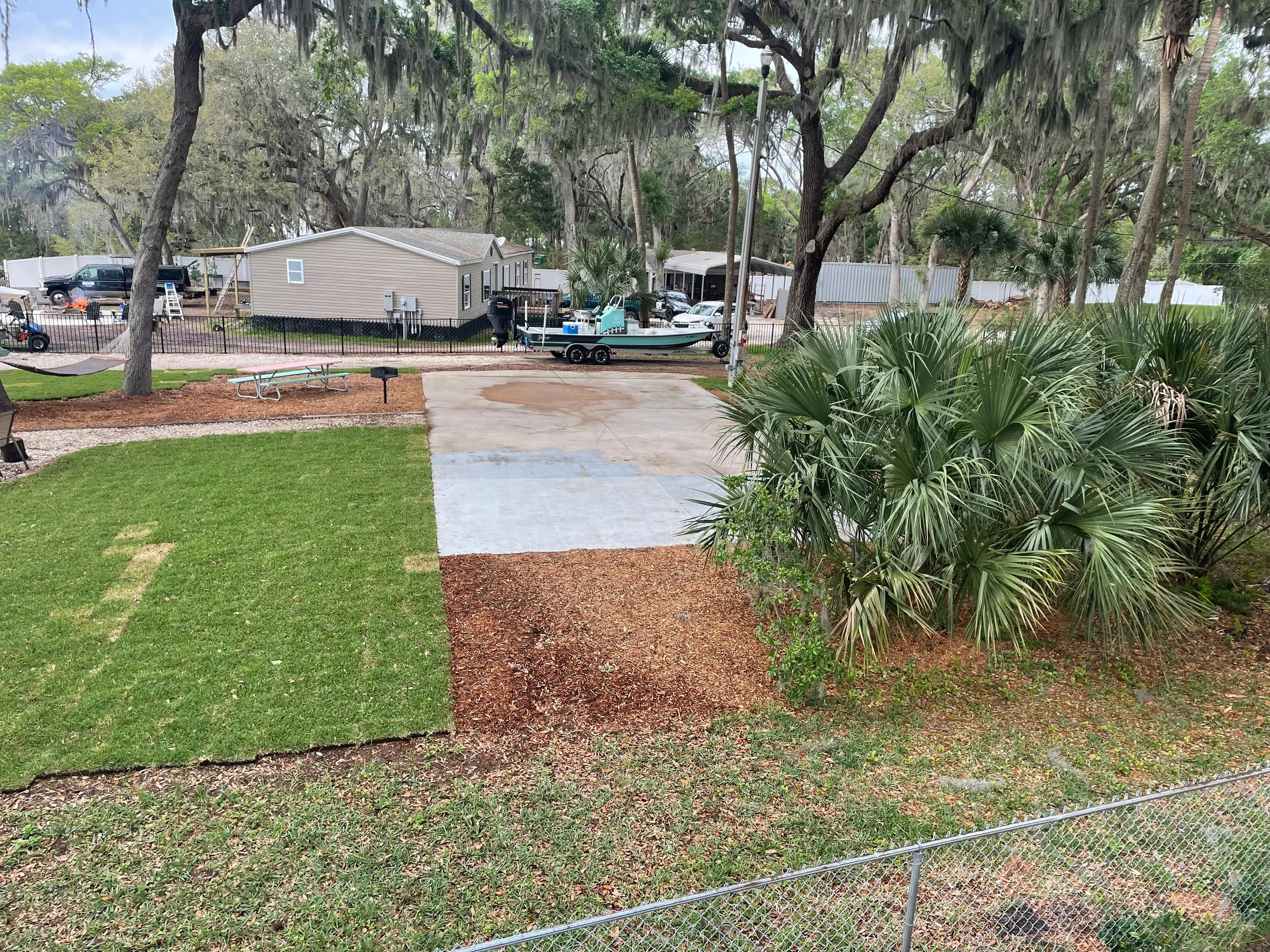 Private RV camping pad at Destination Sunset Jax near Jacksonville Florida